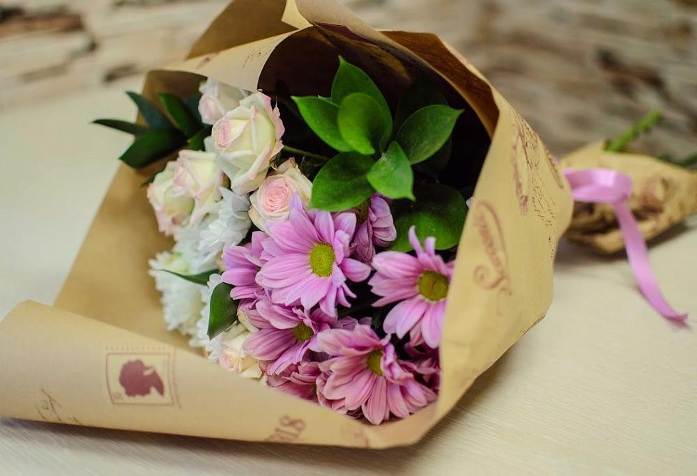 Букет цветов из: Розы и Хризантемы в Костино-Отдельце