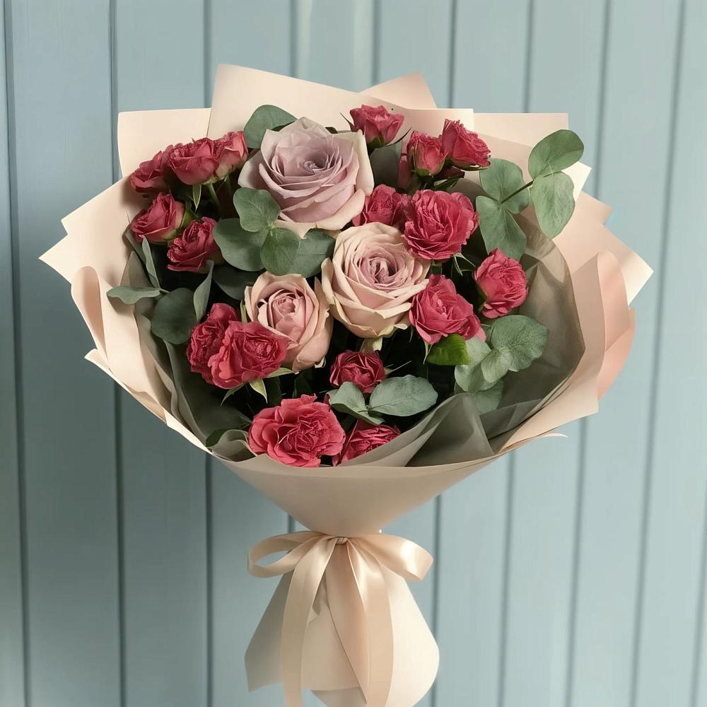 Букет цветов из: Гвоздики и Розы в Костино-Отдельце