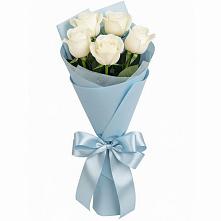 Букет 5 Белых роз Проуд в Костино-Отдельце