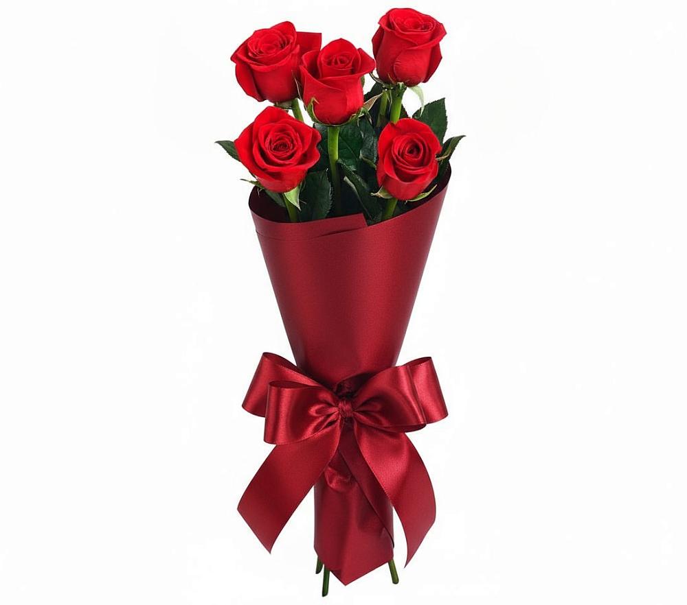 Букет 5 Красных роз Эдлесс Лав в Костино-Отдельце