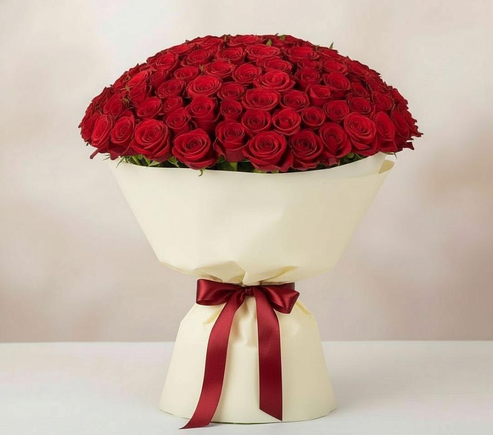 Букет 101 Красная роза Милано в Костино-Отдельце