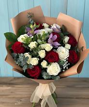 Букет цветов из:  Розы и Альстромерии #REPLACE_PRED# Костино-Отдельце