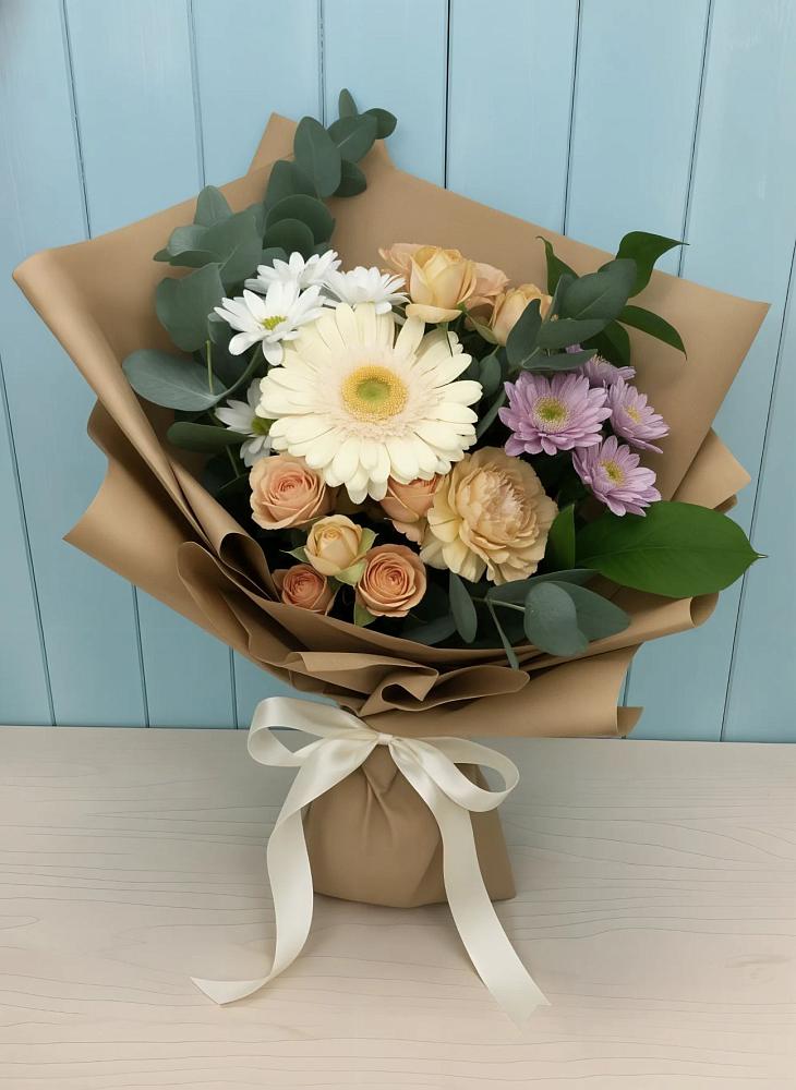 Букет цветов из: Герберы и Хризантемы в Костино-Отдельце
