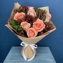Букет цветов из:  Розы и Альстромерии в Костино-Отдельце