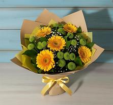 Букет цветов из:  Герберы и Хризантемы #REPLACE_PRED# Костино-Отдельце