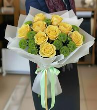 Букет цветов из:  Хризантемы и Розы в Костино-Отдельце