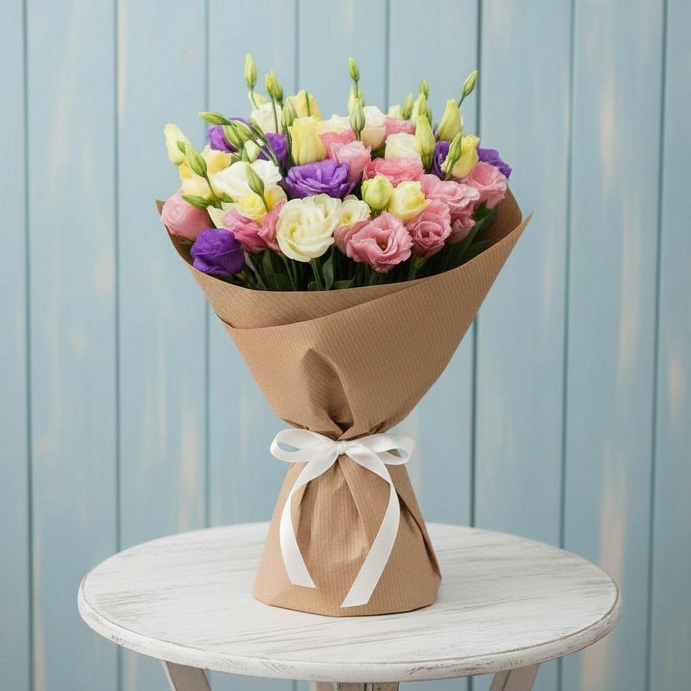 Букет цветов из: Лизиантусы в Костино-Отдельце