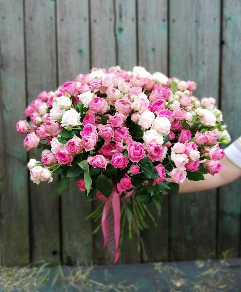 Букет Розовые кустовые розы Натали и Лав Лидия в Костино-Отдельце