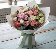 Букет цветов из:  Розы, Лизиантусы и Гвоздики #REPLACE_PRED# Костино-Отдельце