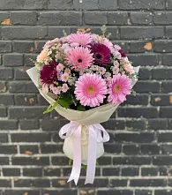 Букет цветов из:  Герберы и Хризантемы в Костино-Отдельце