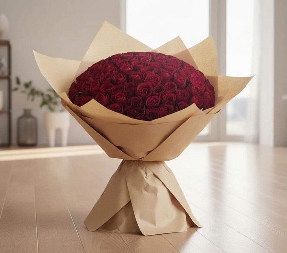 Букет 101 Красная роза в Костино-Отдельце
