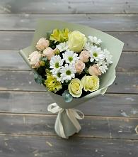 Букет цветов из:  Альстромерии, Розы и Хризантемы в Костино-Отдельце