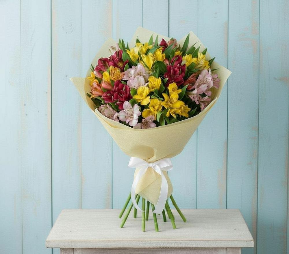 Букет цветов из: Альстромерии в Костино-Отдельце