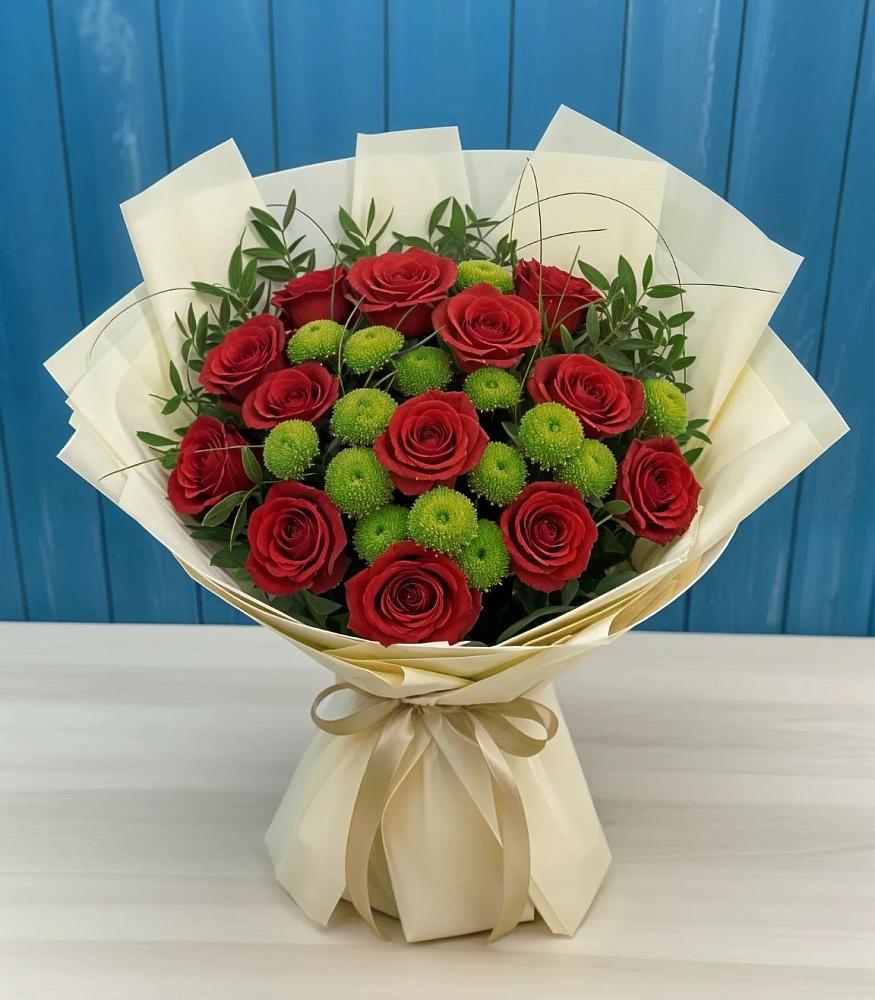 Букет цветов из: Розы и Хризантемы в Костино-Отдельце