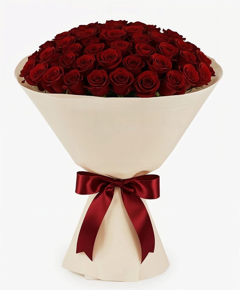 Букет 101 Бордовая роза Блэк Бакарра в Костино-Отдельце