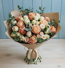 Букет цветов из:  Альстромерии и Розы в Костино-Отдельце