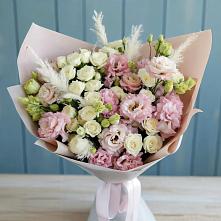 Букет цветов из:  Альстромерии и Розы #REPLACE_PRED# Костино-Отдельце