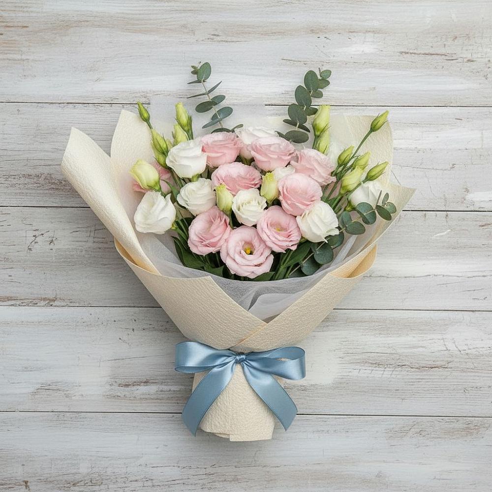 Букет цветов из: Лизиантусы в Костино-Отдельце